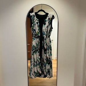 Proenza Green, black and white floral dress!